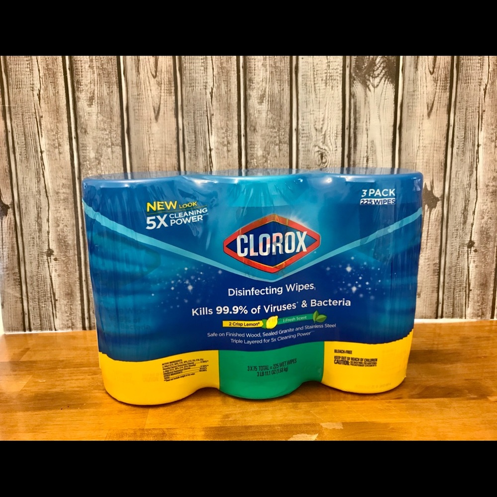 Clorox 3-pack Anti-bac cleaning wipes 225 total